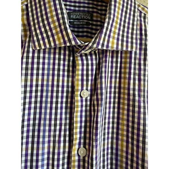 Kenneth Cole Reaction Other - Kenneth Cole Reaction Mens Regular Fit Wrinkle Resistant Shirt Purple 16.5 32/33